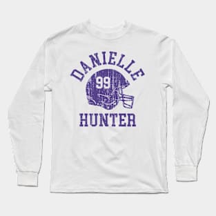 Danielle Hunter Minnesota Helmet Font Long Sleeve T-Shirt